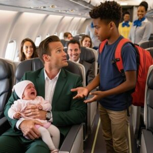Le bébé du milliardaire n’arrêtait pas de pleurer dans l’avion jusqu’à ce qu’un enfant commette l’impensable.